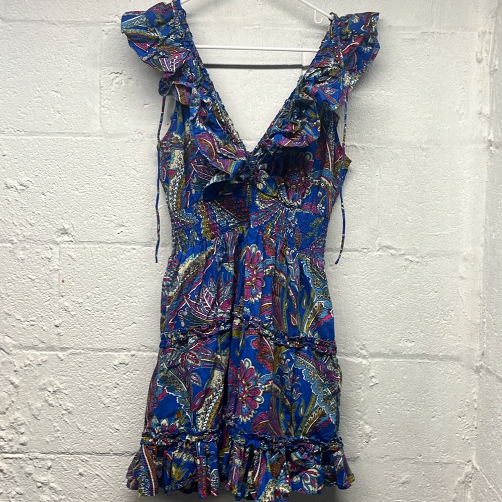 House of Harlow 1960 Blue Floral Mini Dress - Picture 2 of 5